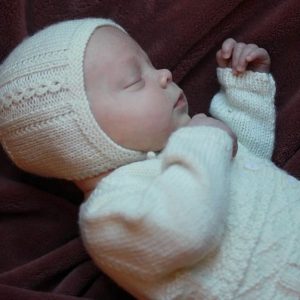 Alice - Hand Knitted Baby Bonnet - Image 2