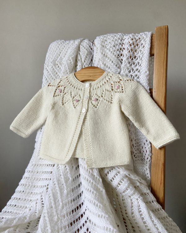 Rosa Hand Knitted Matinee Jacket - Image 3