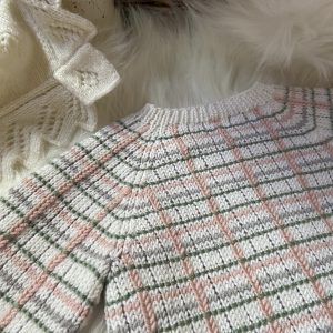 Lily Hand Knitted Plaid Baby Cardigan - Image 3