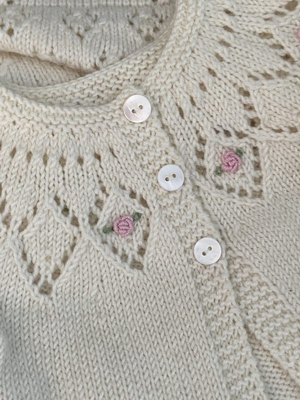 Rosa Hand Knitted Matinee Jacket - Image 4