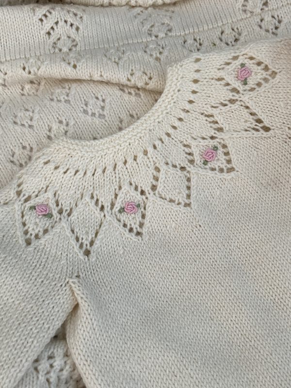 Rosa Hand Knitted Matinee Jacket - Image 6