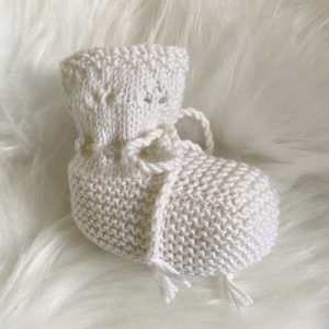 Elizabeth - Hand Knitted Bonnet, Hat, Booties