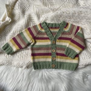 IMG_9089 Organic cotton striped cardigan - 0-3 months