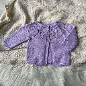 IMG_9108 Rosa matinee jacket - lavender - early baby